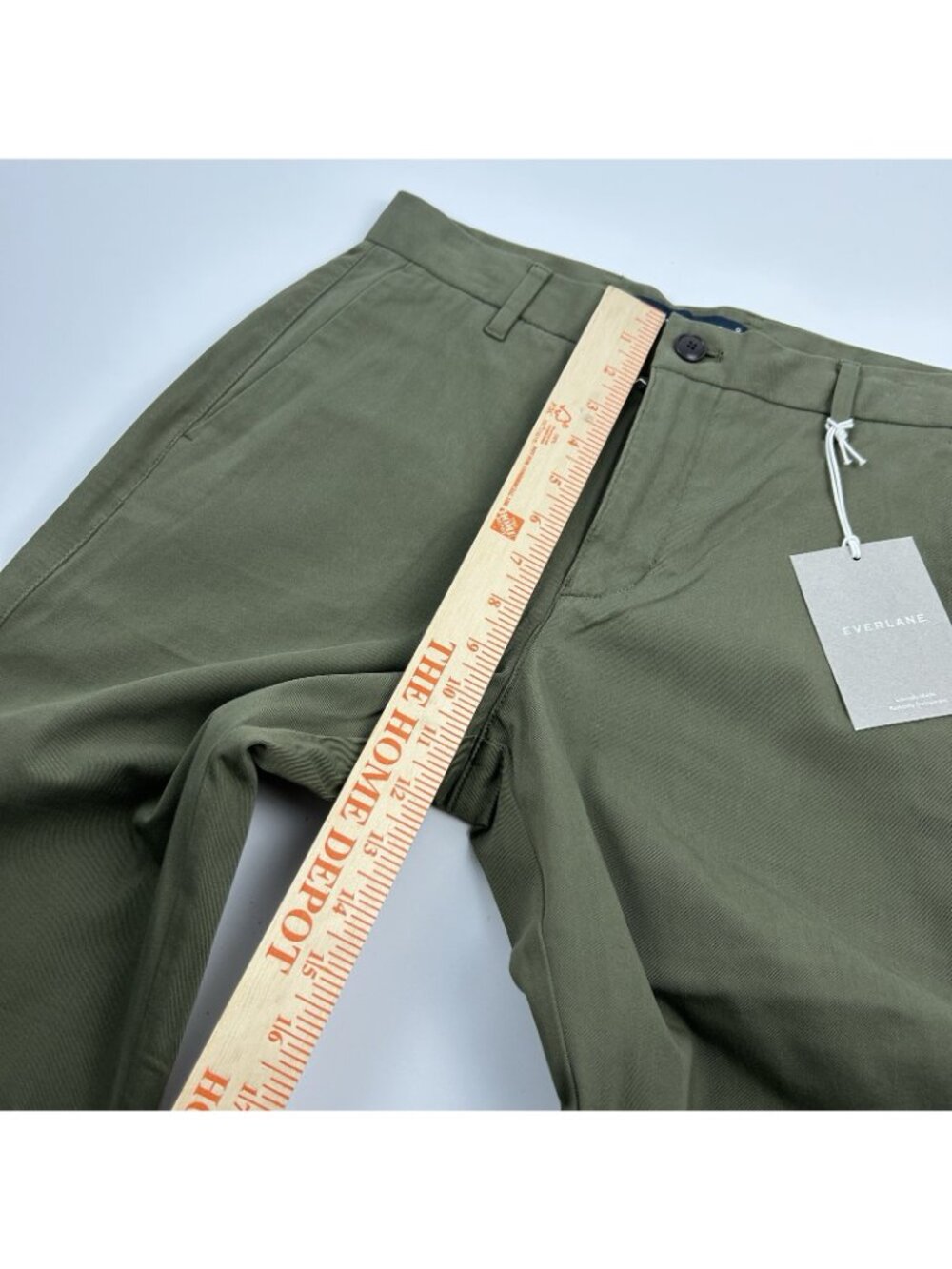 New Men’s Everlane Performance Chino Straight Olive green Pants size 29 x 28 NWT - Picture 5 of 11